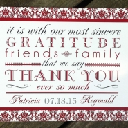 Patricia M Thank You Sign
